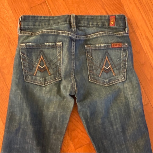 7 FAM 'A' pocket flare-leg Jeans - Picture 5 of 9